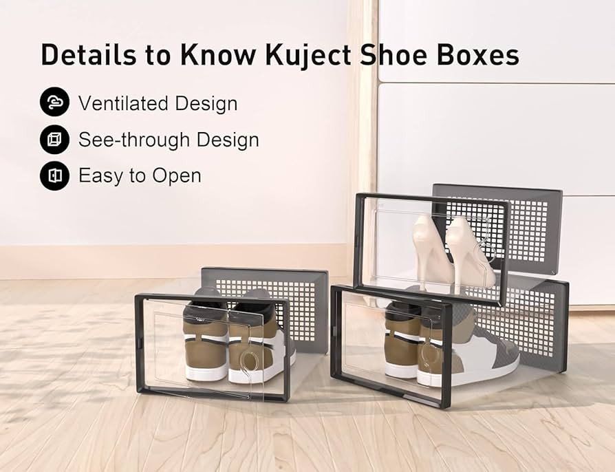 Coco　サイズ幅682×奥行352×高さ235mmのアクリケース♪ Amazon.com: Clemate Upgraded X-Large Shoe Organizer,Shoe